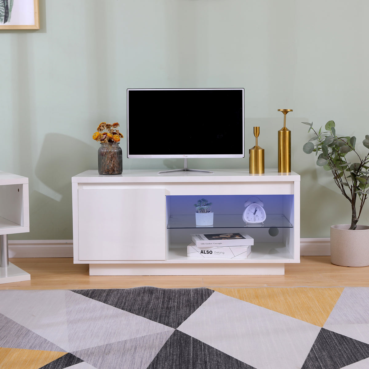 B&m white tv stand new arrivals