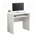 Homemade Design Compact Computer Desk Small Writing Desk for Bedroom Home Office,White