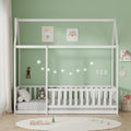 FurnitureHMD Kids Single Bed Frame Children’s House Bed Frame with Protection