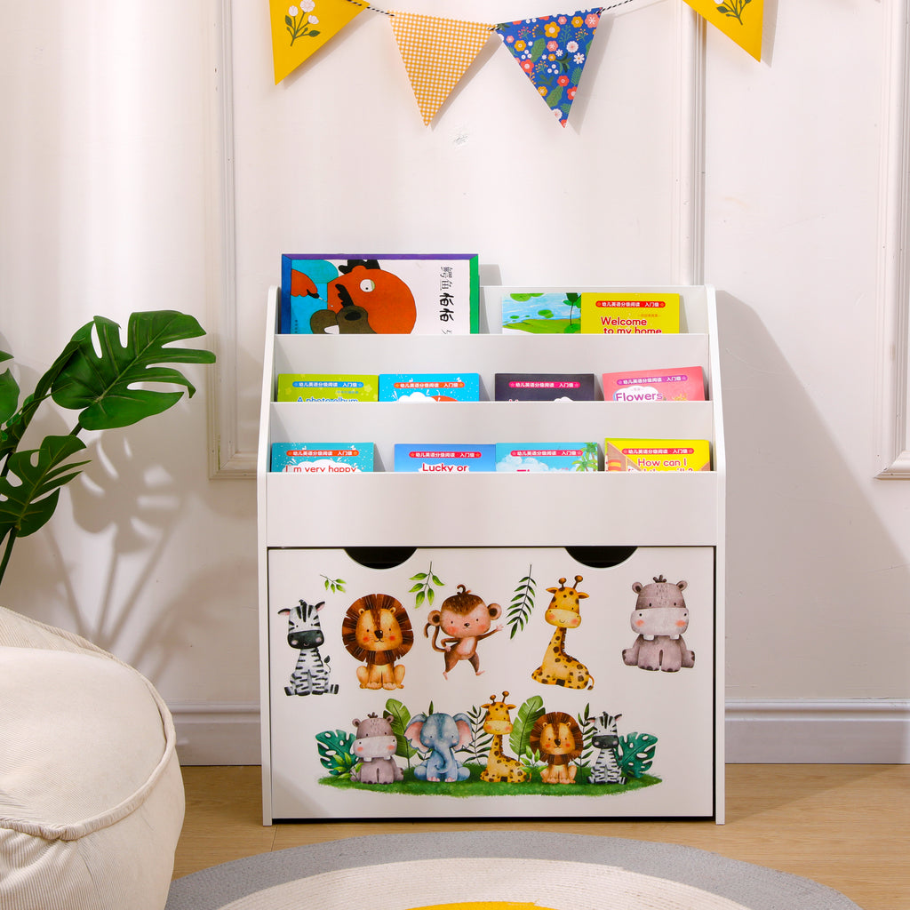 FurnitureHMD Children Bookcase Kids Bookshelf and Toy Storage for Kids Room