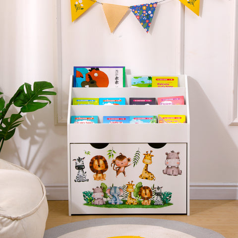 FurnitureHMD Children Bookcase Kids Bookshelf and Toy Storage for Kids Room