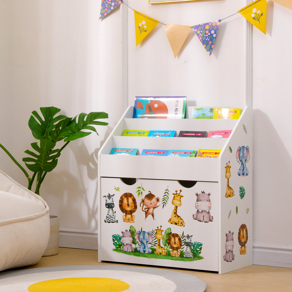 FurnitureHMD Children Bookcase Kids Bookshelf and Toy Storage for Kids Room
