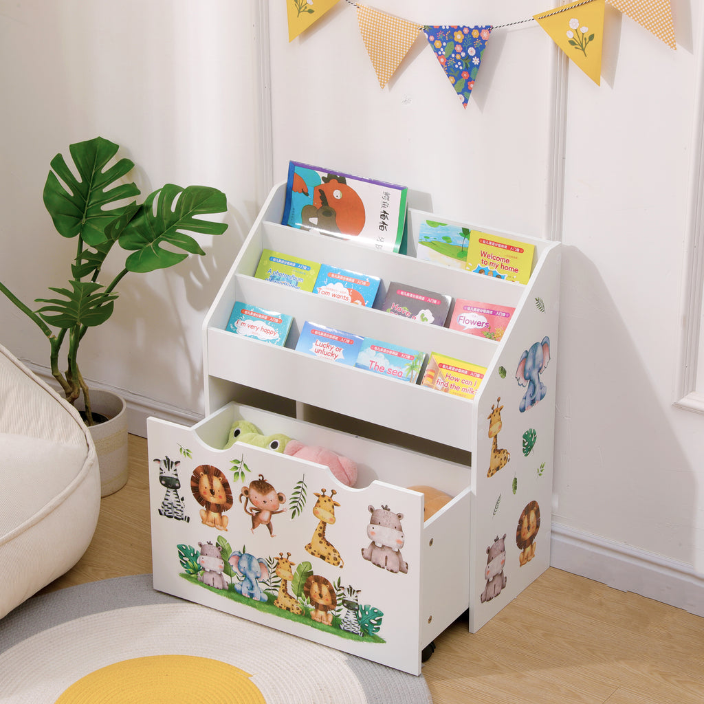 FurnitureHMD Children Bookcase Kids Bookshelf and Toy Storage for Kids Room