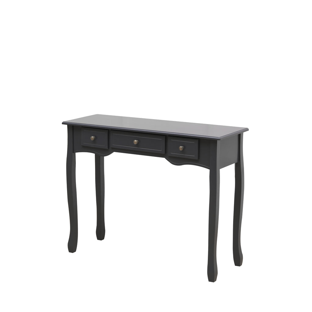 FURNITURE HMD Dark Grey 3 Drawers Console Table,Side Desk,Entryway Table,Sofa Table for Living Room, Hallway, Bedroom