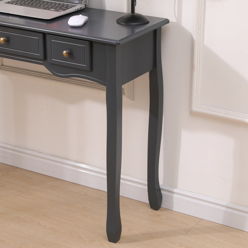 FURNITURE HMD Dark Grey 3 Drawers Console Table,Side Desk,Entryway Table,Sofa Table for Living Room, Hallway, Bedroom