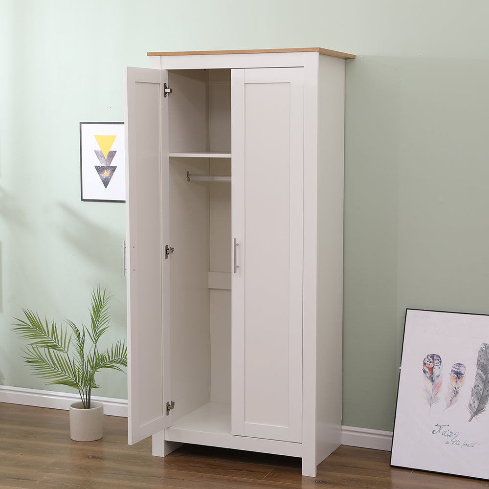 Homemade Design Wooden Wardrobes with 2 Doors or 3 Doors Clothes Storage Chest for Bedroom Furniture