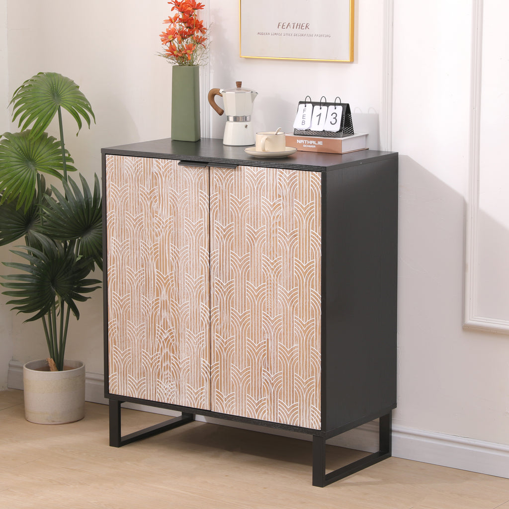 Furniture HMD Wooden Wine Cabinet Sideboard Kitchen Storage Cabinet for Home Bar Kitchen