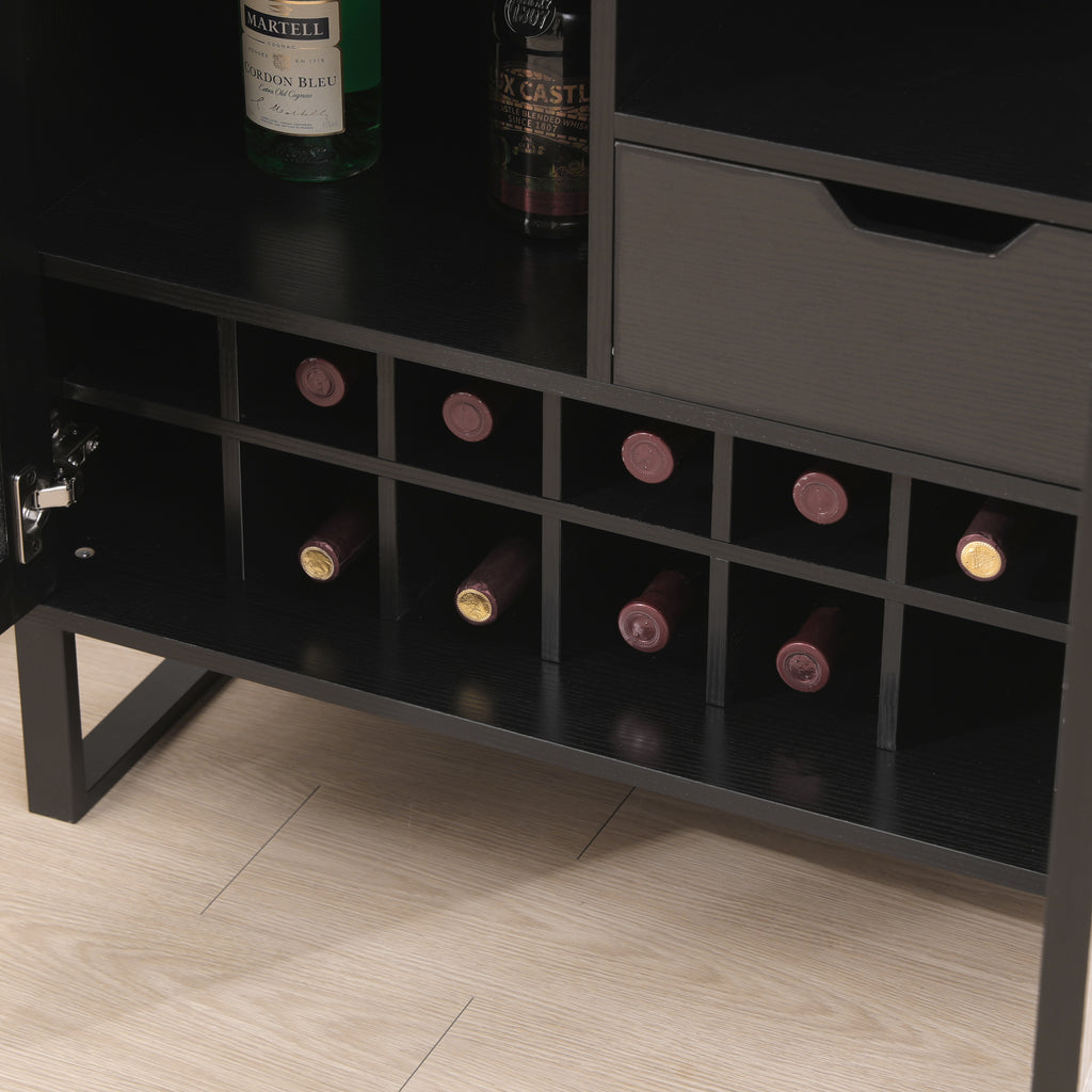 Furniture HMD Wooden Wine Cabinet Sideboard Kitchen Storage Cabinet for Home Bar Kitchen