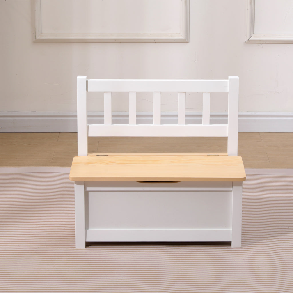 Homemade Design Kids Table and Chairs Set Children’s Wooden Desk and Chair Set Study Desk,Bench Hidden Storage Space,Boys and Girls Activity Play Table Set
