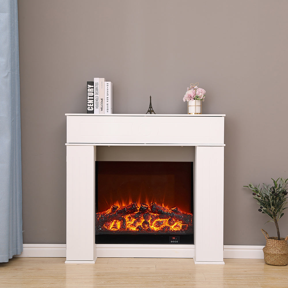 Homemade Design Fireplace Console Tables Mantelpiece Fireplace Surround Storage Unit 3 Drawers White/Grey