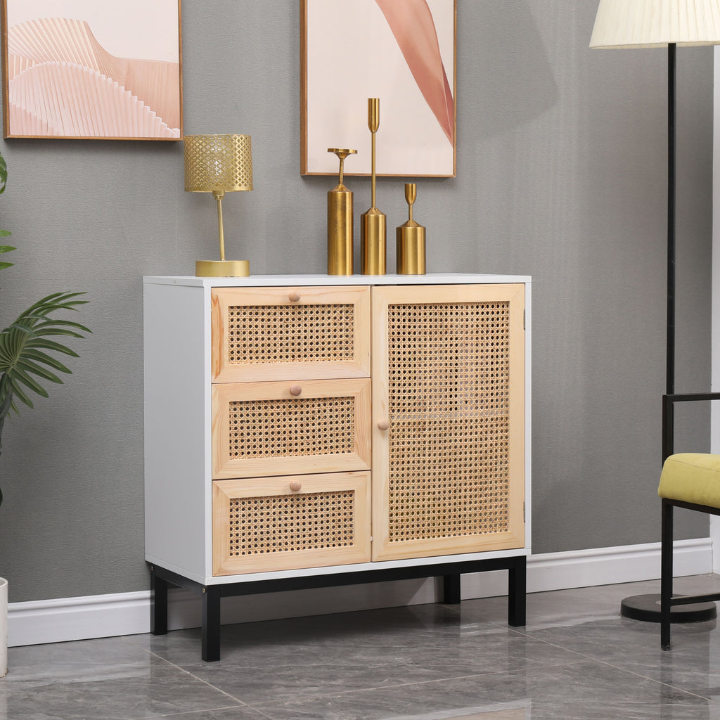 Mdf Rattan Box Homemade Design MDF and Rattan Floor Cabient with 1 Door and 3 Drawers ...