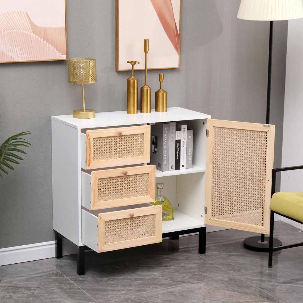 Mdf Rattan Box Homemade Design MDF and Rattan Floor Cabient with 1 Door and 3 Drawers ...