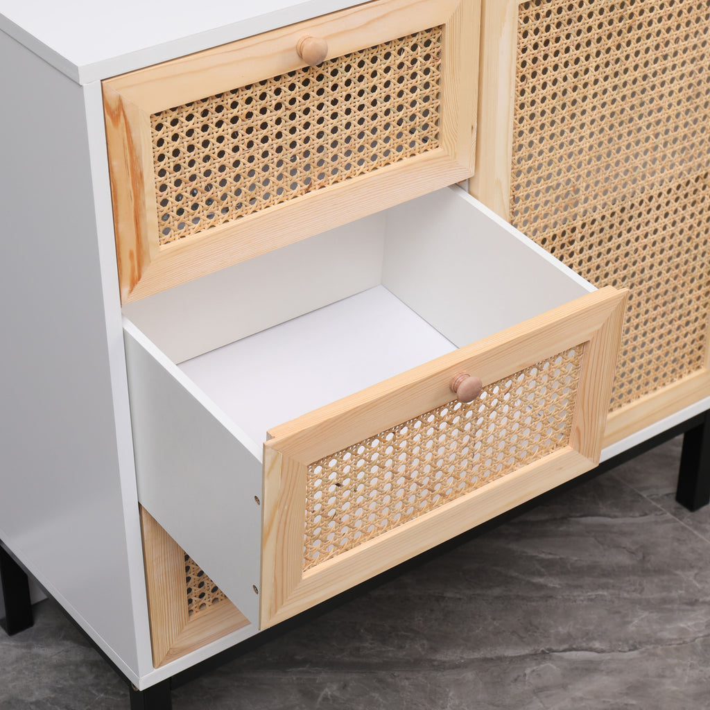 Mdf Rattan Box Homemade Design MDF and Rattan Floor Cabient with 1 Door and 3 Drawers ...