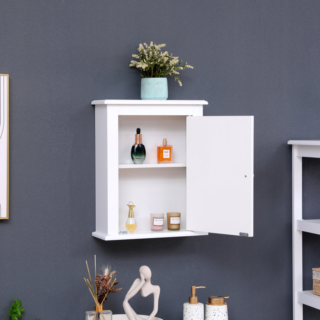 FurnitureHMD MDF Bathroom 5 Pieces Sets Tallboy+Under Sink Cabinet+Wall Cabinets+2 Doors Cabinet+1 Door 1 Drawer Norrow Storage Unit White or Grey