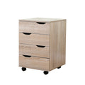 Homemade Design Office File Storage Unit with Wheels and 4 Drawers Filing Cabinet Home Office Organizer Oak Color