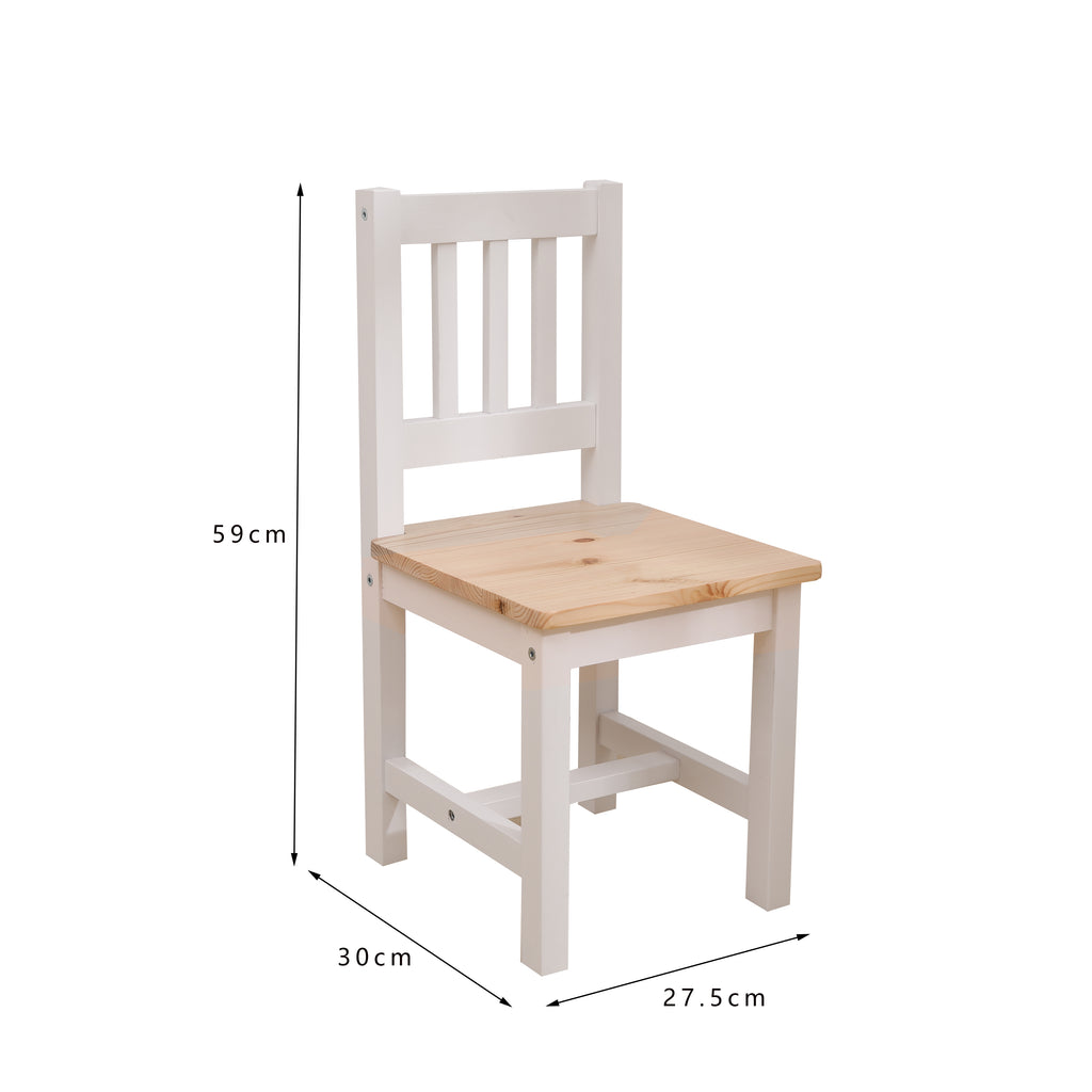 Homemade Design Pine Solid Wood Children Kids Dining Table and Chairs Set Breakfast Play Table