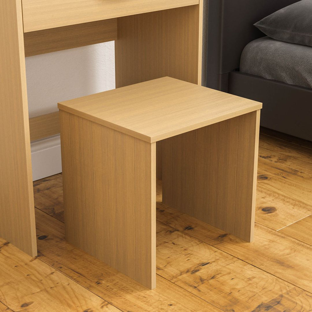 Homemade Design Dresser Set Dressing Table and Stool with Mirror and 1 Large Drawer Makeup Desk Bedroom