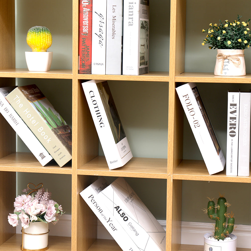 Homemade Design 9 Cube Bookcase Book Storage Unit Bookshelf Wooden Display Living Room Office Furniture White/Grey/Oak