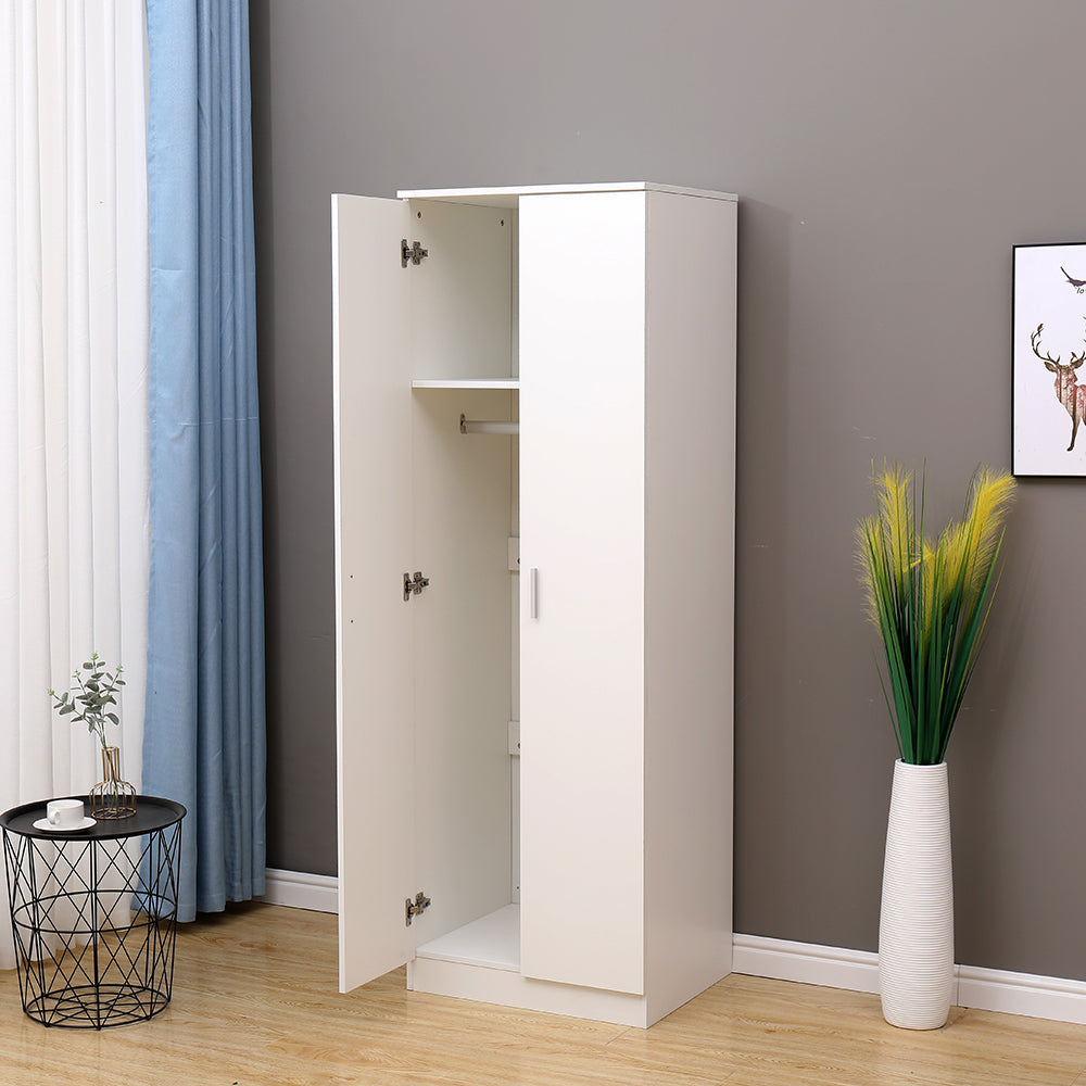 Homemade Design Wooden Bedroom 3 pieces Set Wardrobe + Bedside Table + 3 Drawers Cabinet White