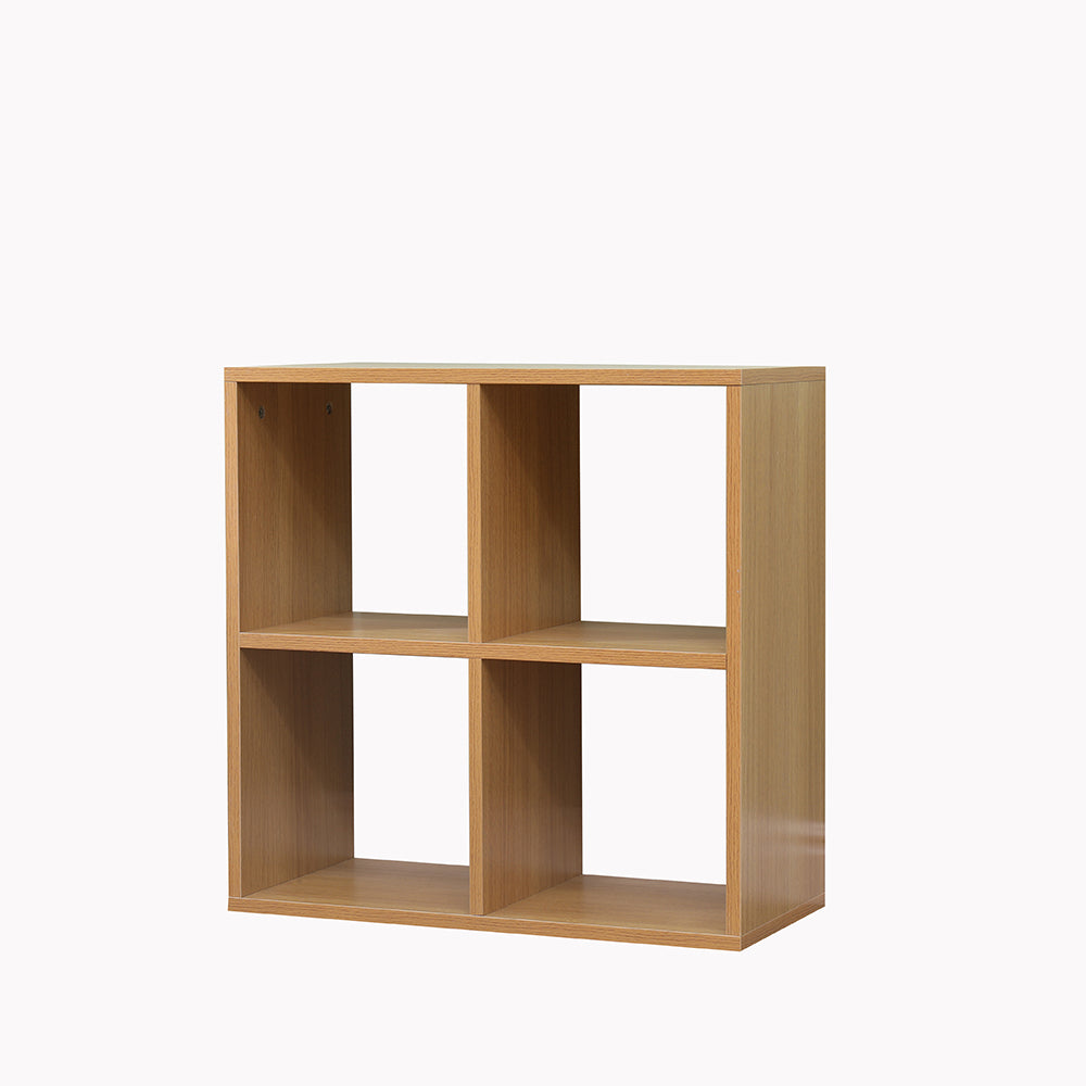 Homemade Design 4 Cube Bookcase Book Storage Unit Bookshelf Wooden Display Living Room Office Furniture White/Grey/Oak