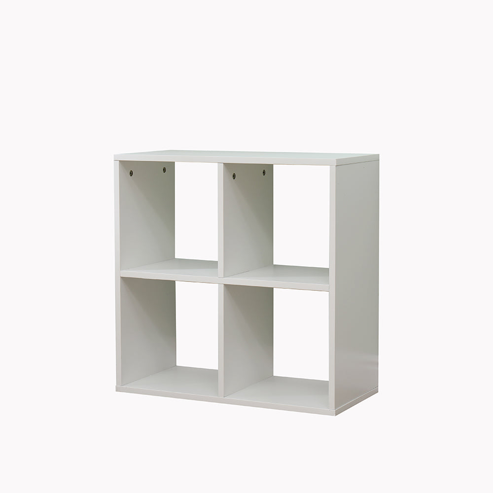 Homemade Design 4 Cube Bookcase Book Storage Unit Bookshelf Wooden Display Living Room Office Furniture White/Grey/Oak