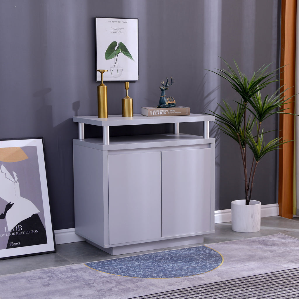 FurnitureHMD Modern Living Room Storage Sideboard, Side Table, TV Stand Unit, and Cabinet in Matte White or Grey