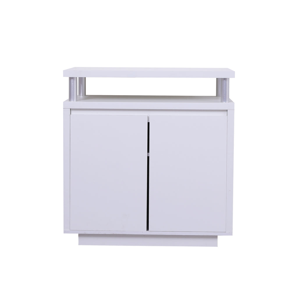 FurnitureHMD Modern Living Room Storage Sideboard, Side Table, TV Stand Unit, and Cabinet in Matte White or Grey